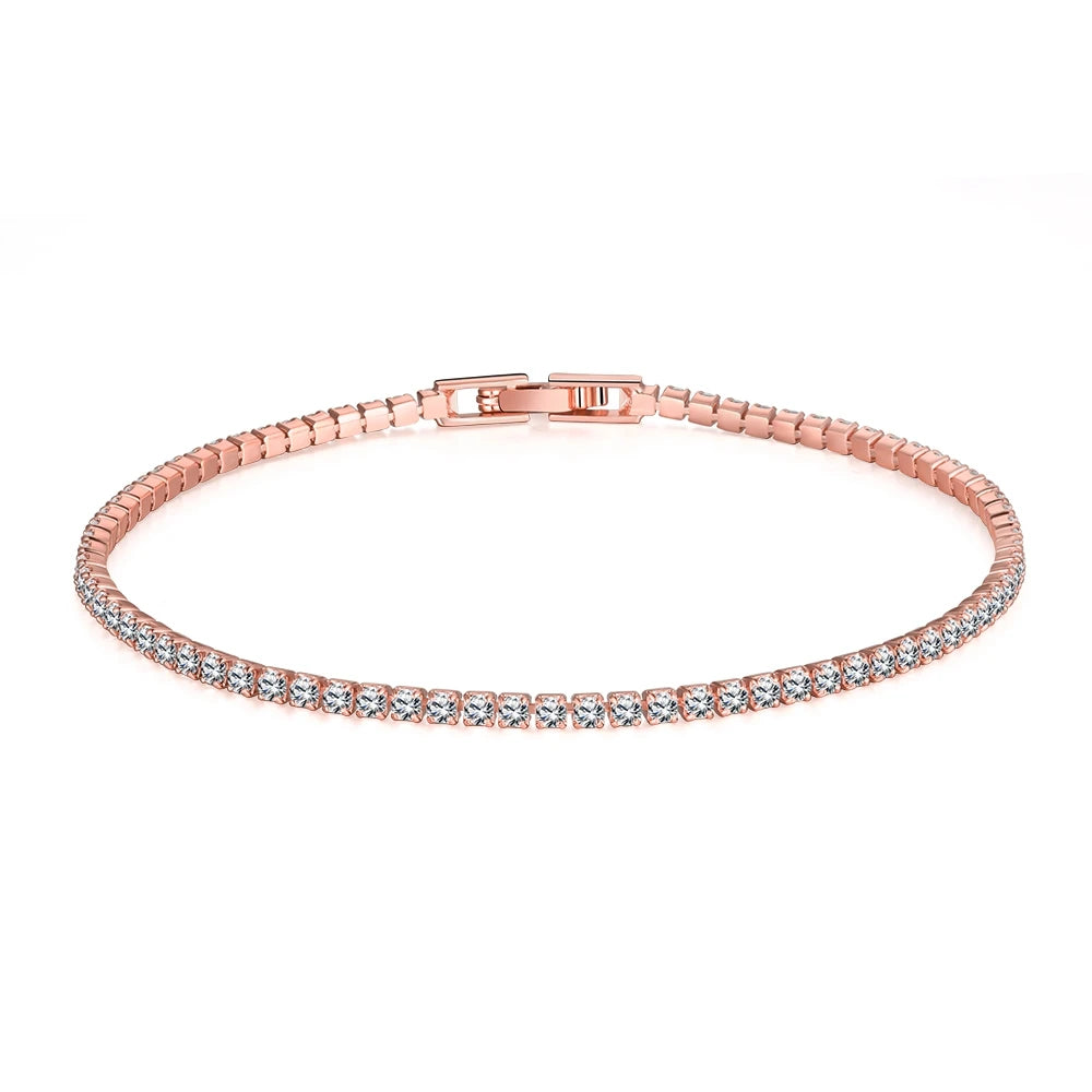 New 2&3&4mm Moisssanite Tennis Bracelet Original 925 Sterling Silver Jewelry Moisssanite Diamond Tennis Chain for Women