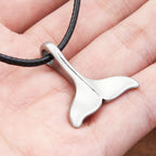 New Fashion Vintage Whale Fish Tail Pendant Necklaces For Men Women 316L Stainless Steel Punk Sea Animal Jewelry Gifts Wholesale