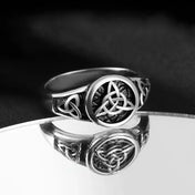 New Hollow Celtic Knot Ring — Zinc Alloy