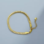Gold Minimal Chain Bracelet Statement