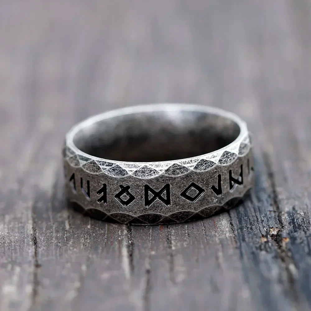 Viking Runes Celtic Knot Ring — Stainless Steel