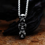 Gothic Skull Stainless Steel Pendant Necklace