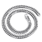Waterproof Stainless Steel Square Lock Cuban Link Chain Necklace For Men Punk Thick Heavy Chain Jewelry 8/10/12/14MM