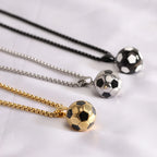 Football Soccer Steel Pendant 316L Necklace
