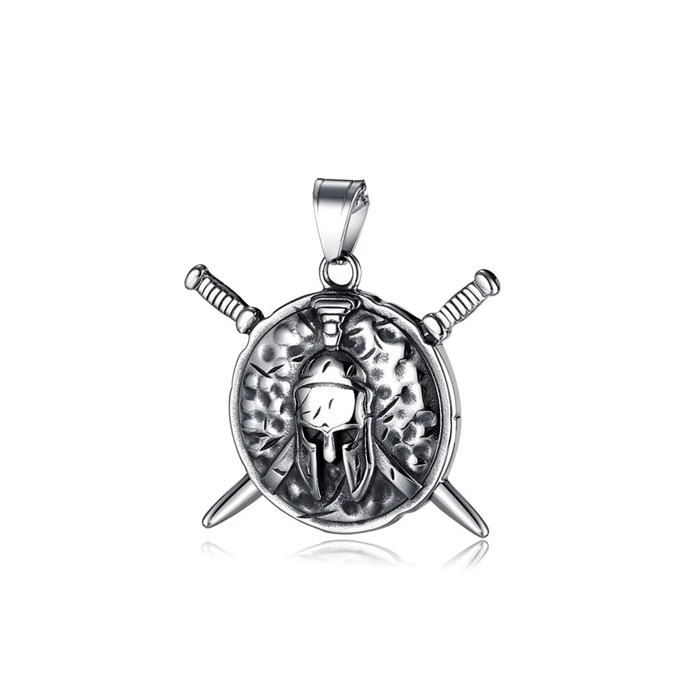 Spartan Warrior Sword Shield Pendant — SS