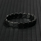 Hematite Therapy Stretch Bracelet — Mixed Metal