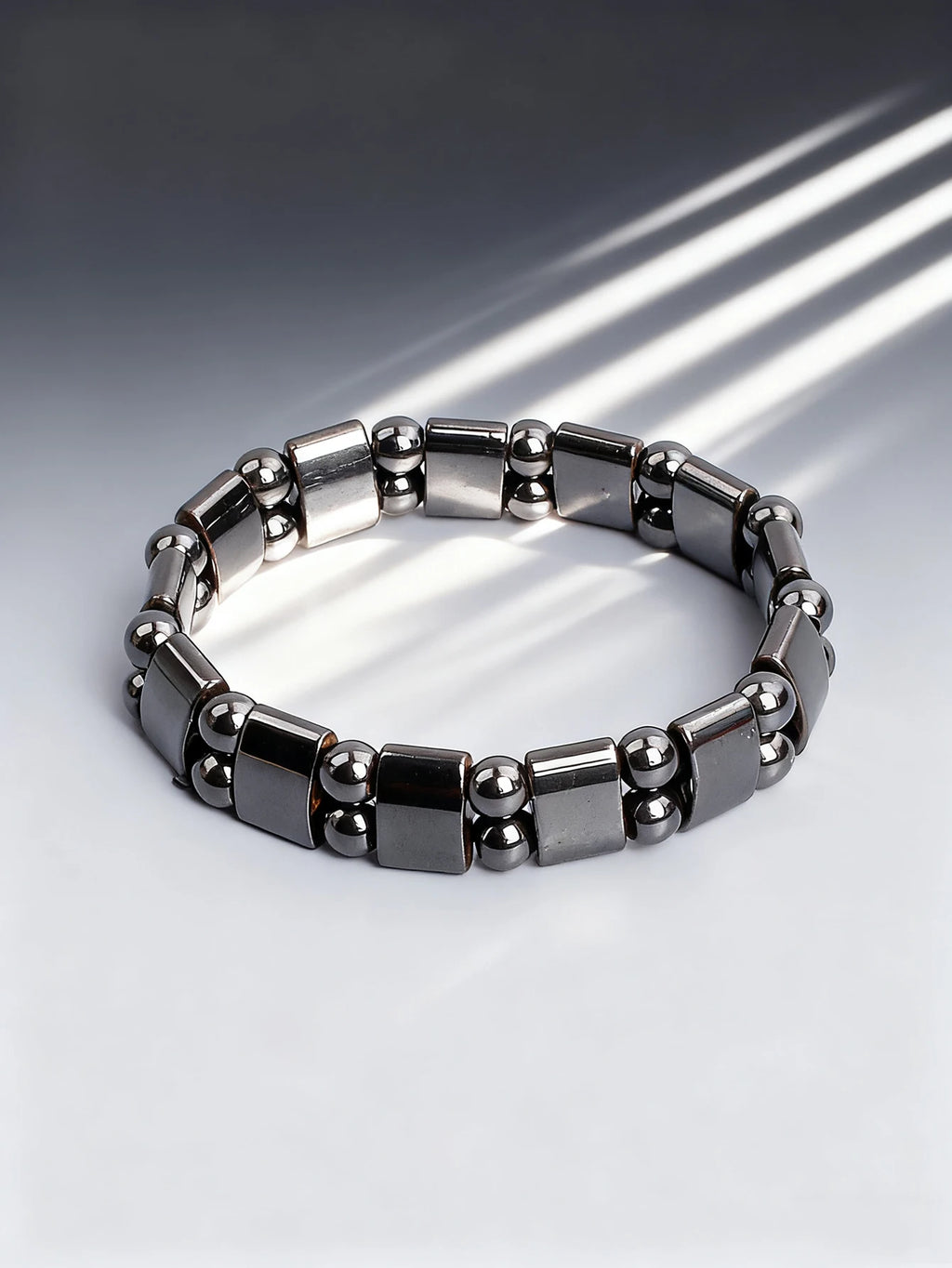Men's Bracelet Natural Stone Hematite Arrow Bead Beaded Bracelet for Vigour Protection Strength Confidence & Grounding Jewelry