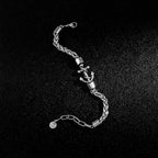 Nautical Anchor Bracelet — Adjustable Chain, Stainless Steel