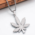 Maple Leaf Pendant Necklace — Stainless Steel