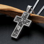 Unisex Multi Skull Cross Stainless Steel Pendant Necklace Gothic Dark Religious Skeleton Totem Jewelry Daily Punk Fashion Gift