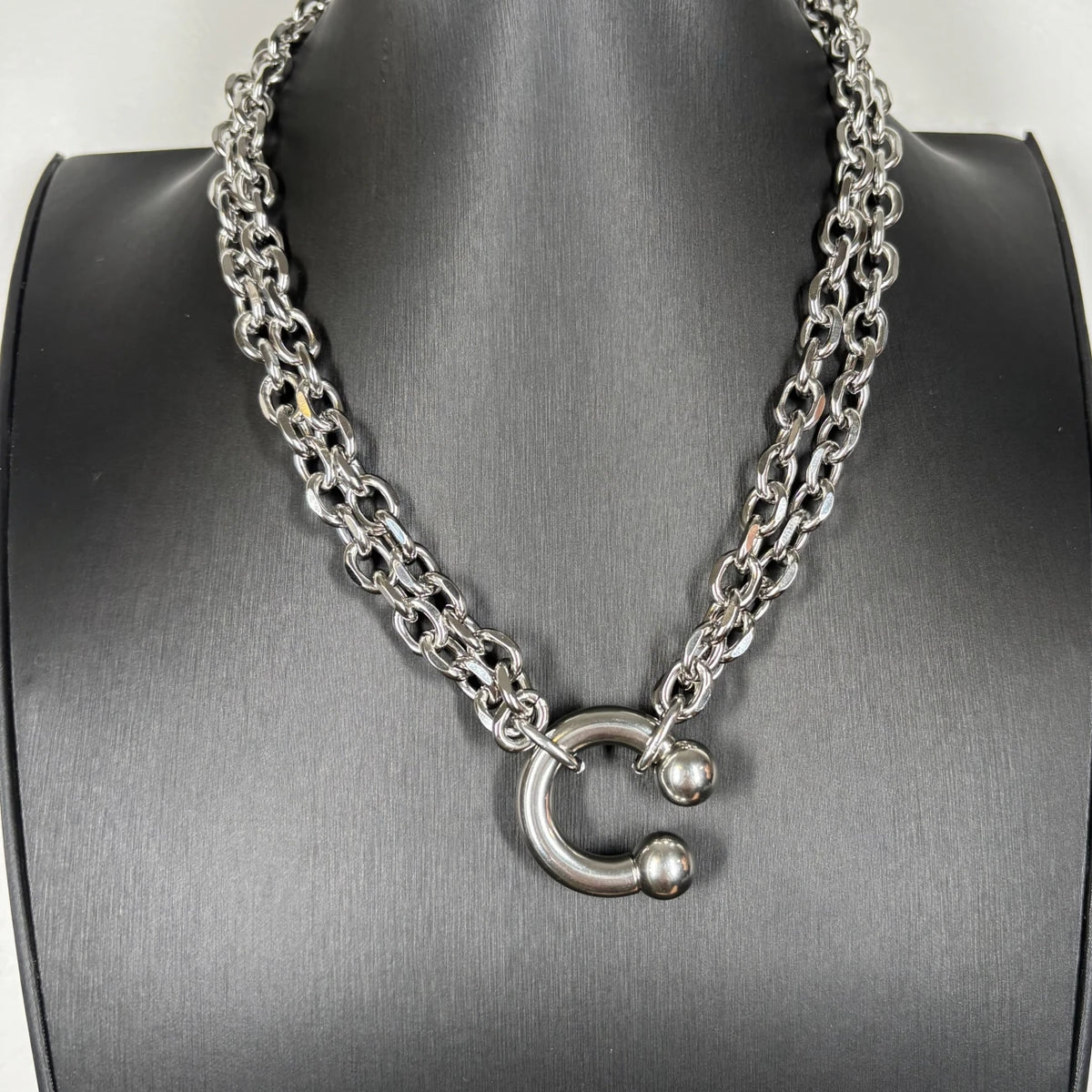 Gothic Big Piercing Spiked Choker Necklace — Stainless Steel