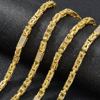 Dubai 18k Gold-Plated Men's and Women's Necklace Multi-Layer Woven Three-Dimensional Zirconia Hip-Hop Party Jewelry