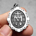 Virgin Mary Pendant Necklace — Stainless Steel