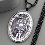 St. Sebastian Medal Pendant Necklace — Gold-Tone
