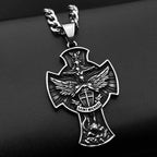 Archangel Michael Wings Pendant — Stainless Steel