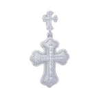 New Iced Out Bling CZ Letter Cross Pendant Necklace Various Design 5A Zircon Two Tone Color Badge Charm Men's Hip Hop