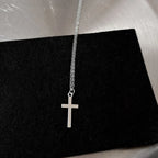 Y2K Star Cross Pendant Necklace — Stainless Steel