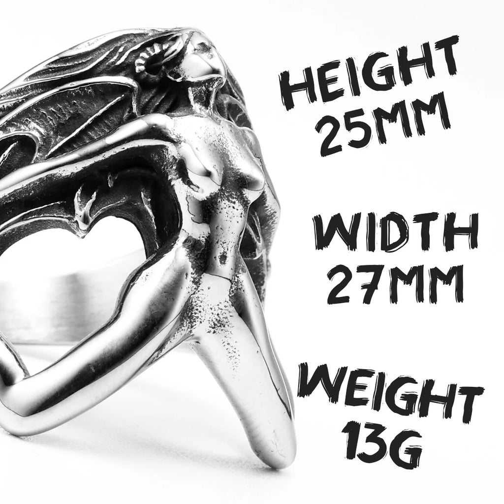 Gothic Statement Ring — Stainless Steel