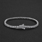 Iced Out CZ Tennis Chain Necklace, 4mm — Copper Alloy