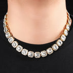 12MM Ice Chain Hip Hop Necklace For Men Neck Tennis Chain Jewelry Accessories
