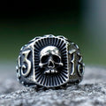 NEW Men's 316L Stainless-Steel Rings Calvarium Skull with 13 Letter Ring for Teens Punk Jewelry for Gift Free Shipping