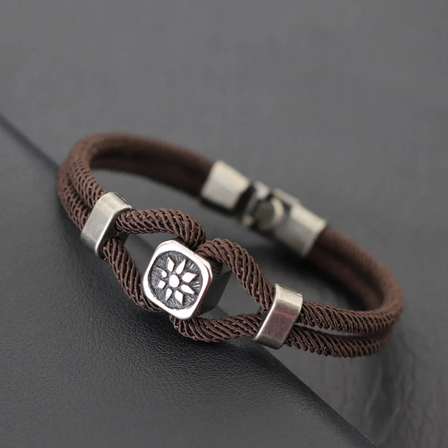 Nautical Surf Rope Bracelet — Adjustable Wrap Cord