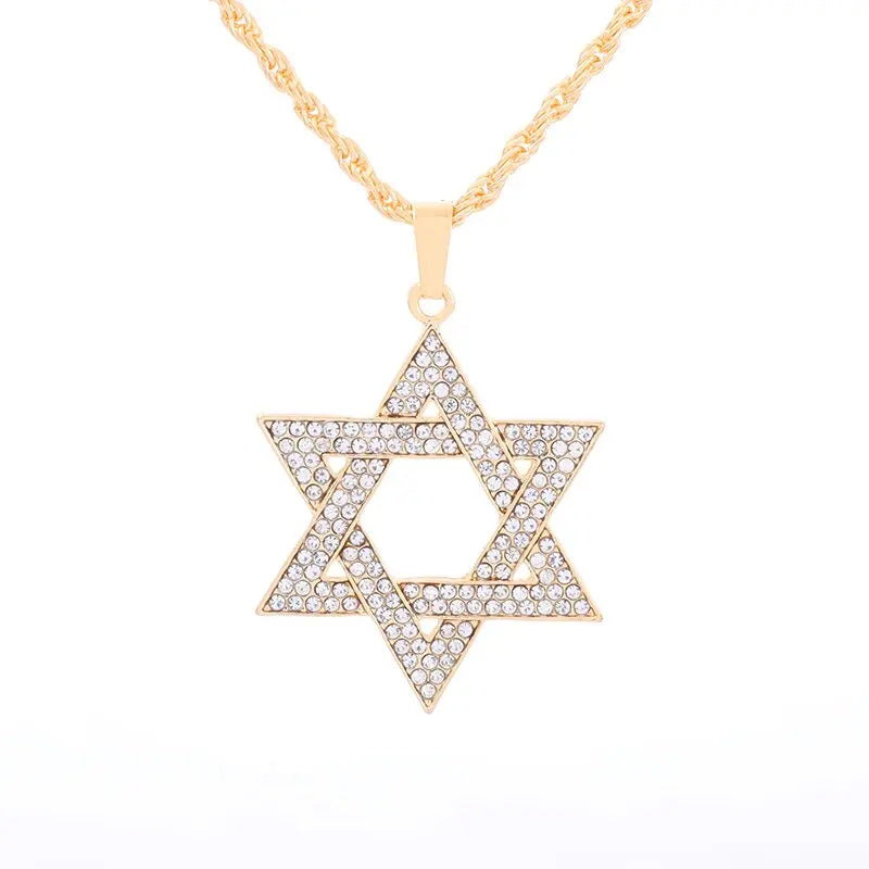 Iced Out Star of David Gold Pendant