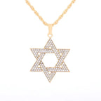 Iced Out Star of David Gold Pendant