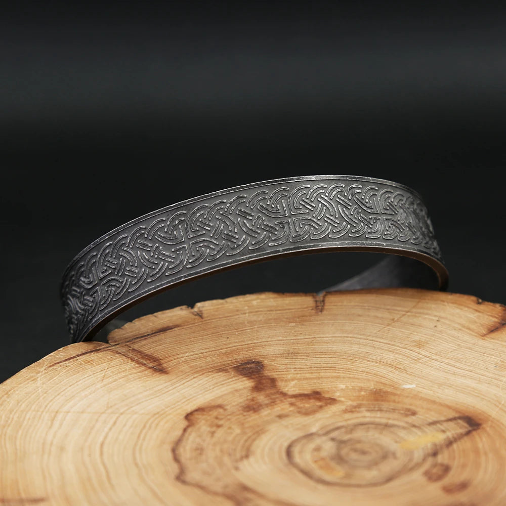 Celtic Knot Cuff Bracelet — Stainless Steel