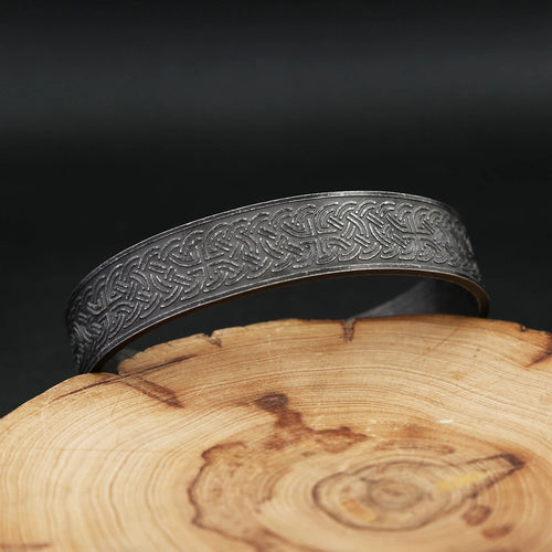 Celtic Knot Cuff Bracelet — Stainless Steel