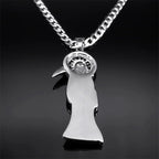 Santa Muerte Stainless Steel Pendant Necklace