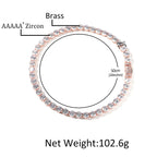 UWIN Iced Cubic Zircon Tennis Chain Necklace for Men 10mm Tennis Necklace with Baguettecz Spring Clasp Fashion Jewelry