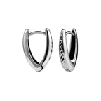 Geometric Hoop Earrings — Stainless Steel
