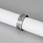 Viking Words Ring Western Band for Men and Women