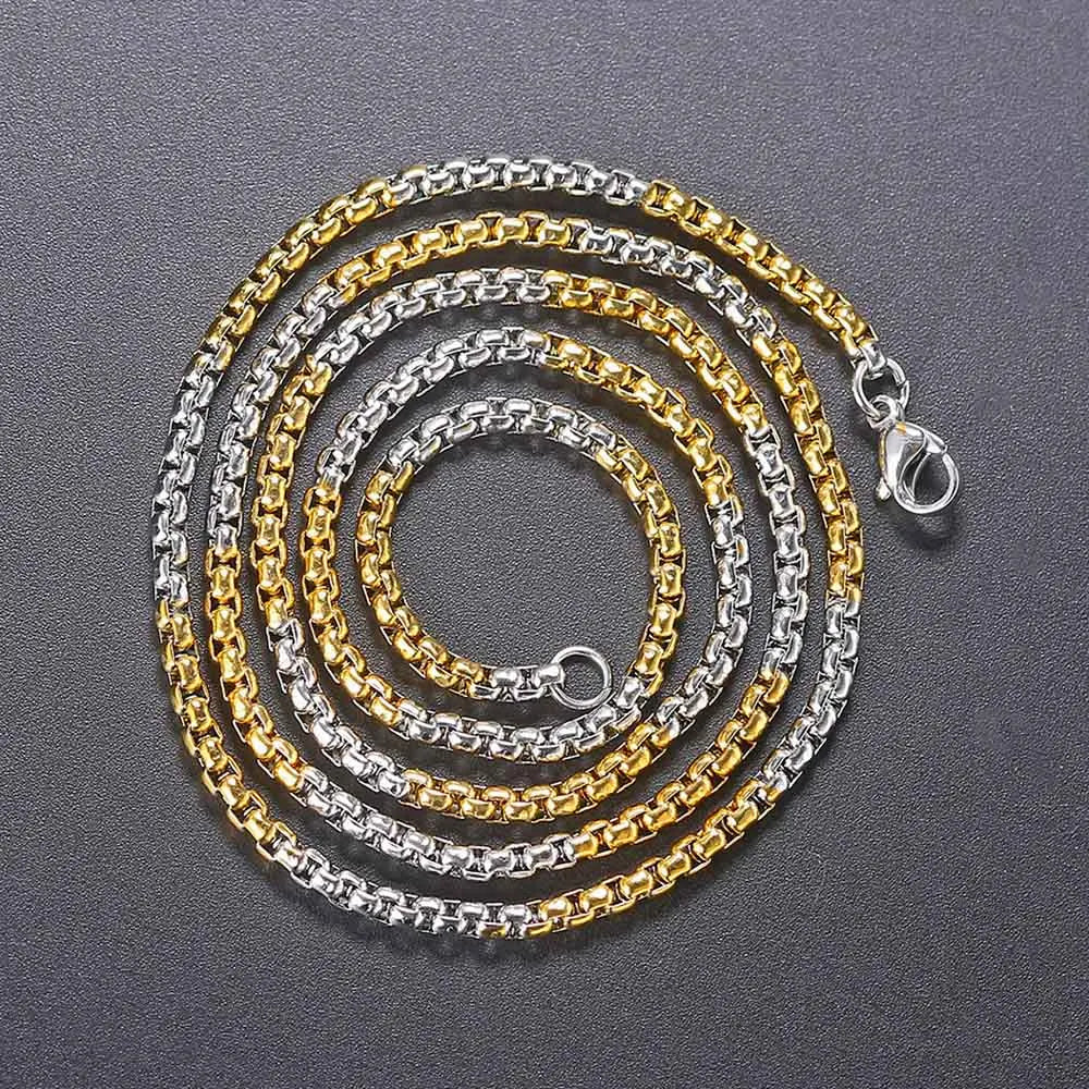 Box Chain Necklace Stainless Steel 3MM