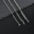 Classic Curb Chain Necklace for Men Women,3.5/5/7MM Stainless Steel Cuban Chain Chokers,Hip Hop Basic Chain Jewelry Gift