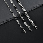 Classic Curb Chain Necklace for Men Women,3.5/5/7MM Stainless Steel Cuban Chain Chokers,Hip Hop Basic Chain Jewelry Gift