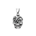 Skull Snake Pendant Necklace — Stainless Steel