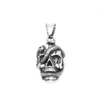 Skull Snake Pendant Necklace — Stainless Steel