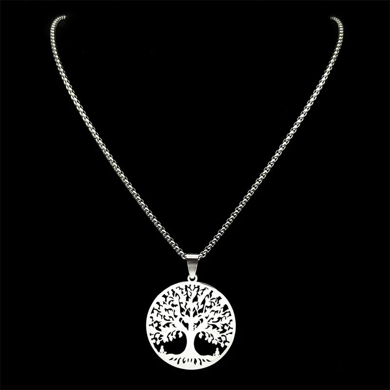 Tree of Life Pendant — Stainless Steel