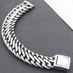 Massive Braided 20MM Width Chain Bracelet for Man Polished Stainless Steel Wrist Jewelry Accessories Men's Bracelets