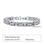 Byzantine Chain Bracelet 8mm — Stainless Steel