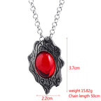 DMC Devil Maycry Pendant Necklace Devil Hunter Dante Perfect Amulet Red Crystal Necklaces for Women Men Choker Jewelry