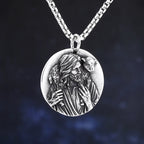 St. Christopher Archangel Michael Dragon Slayer Pendant Necklace