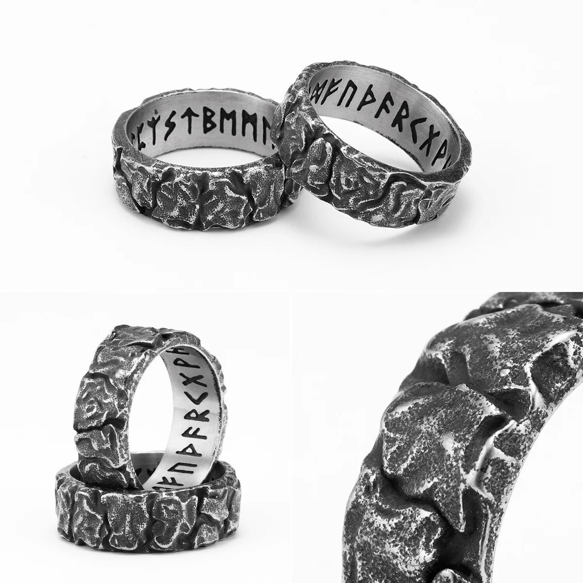 Viking Rune Ring — Stainless Steel