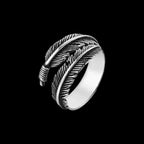 Feather Ring Adjustable for Men & Women — Stainless Steel