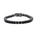 New Iced Out Bling Cubic Zirconia Tennis Chain Bracelet 5mm Black Color Charm Bangle Hip Hop For Women Men Jewelry