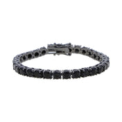 Iced Out Black Tennis Bracelet 5MM — CZ Bangle