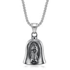 Norse Gods Odin Celtic Knot Motorcycle Bell Necklace Men's Punk Riding Rock Lucky Exorcism Amulet Jewelry