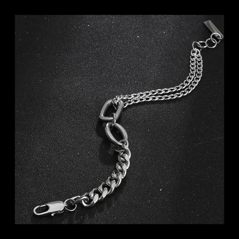 Splicing Bar Bracelet — Stainless Steel
